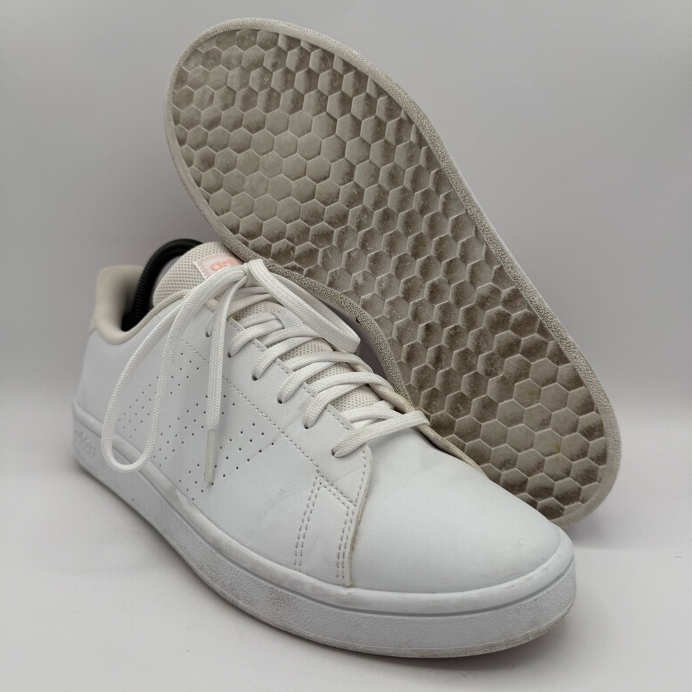 Womenβs Adidas Advantage Base Sneakers Shoes Whiteβ Glow Pink ART EE7510 Size 10
